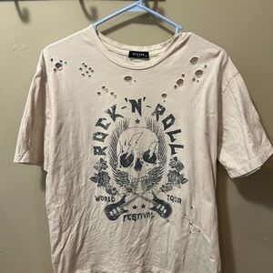 Cream Rock 'N' Roll Graphic Tee